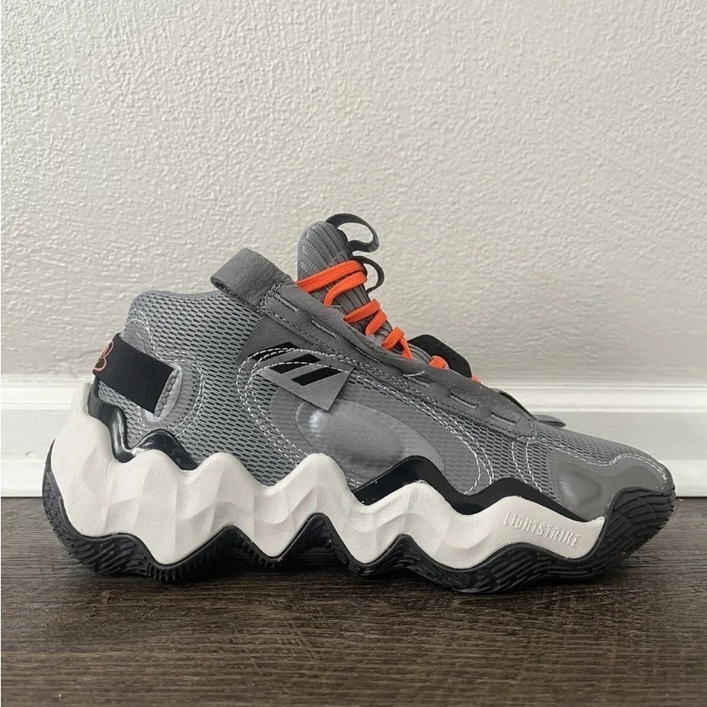 Adidas Exhibit B Candace PE Black/Gray/Orange Basketball Women Shoe Siz 7 GZ2351